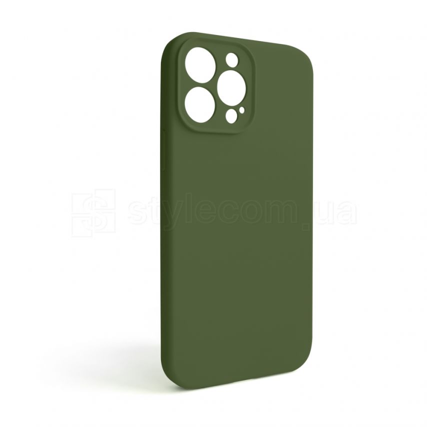 Чохол Full Silicone Case для Apple iPhone 13 Pro Max army green (45) закрита камера (без логотипу)