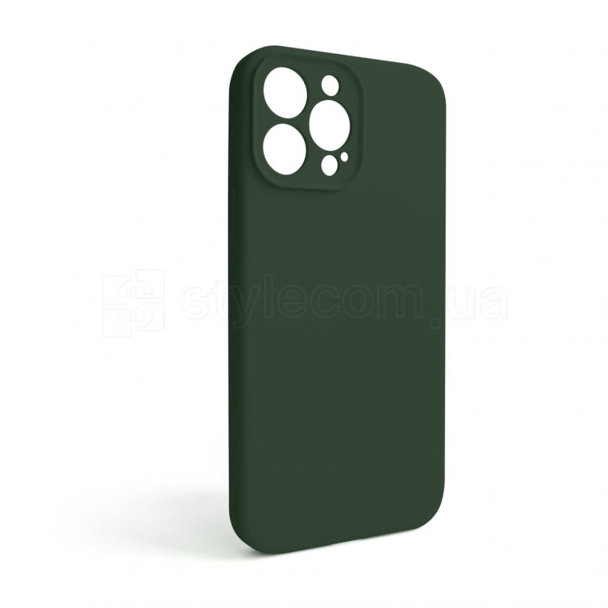 Чехол Full Silicone Case для Apple iPhone 13 Pro Max atrovirens green (54) закрытая камера (без логотипа)