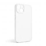 Чехол Full Silicone Case для Apple iPhone 13 white (09) закрытая камера (без логотипа)