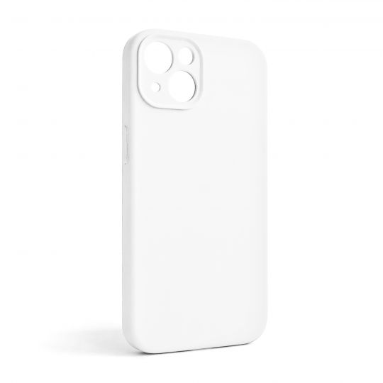 Чехол Full Silicone Case для Apple iPhone 13 white (09) закрытая камера (без логотипа)