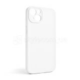 Чехол Full Silicone Case для Apple iPhone 13 white (09) закрытая камера (без логотипа)