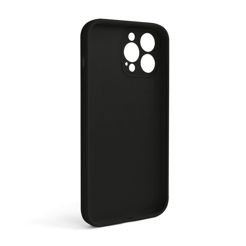 Чохол Full Silicone Case для Apple iPhone 13 Pro Max black (18) закрита камера (без логотипу)
