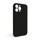 Чохол Full Silicone Case для Apple iPhone 13 Pro Max black (18) закрита камера (без логотипу)