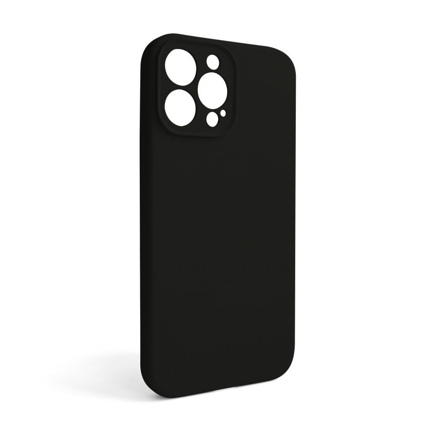 Чохол Full Silicone Case для Apple iPhone 13 Pro Max black (18) закрита камера (без логотипу)