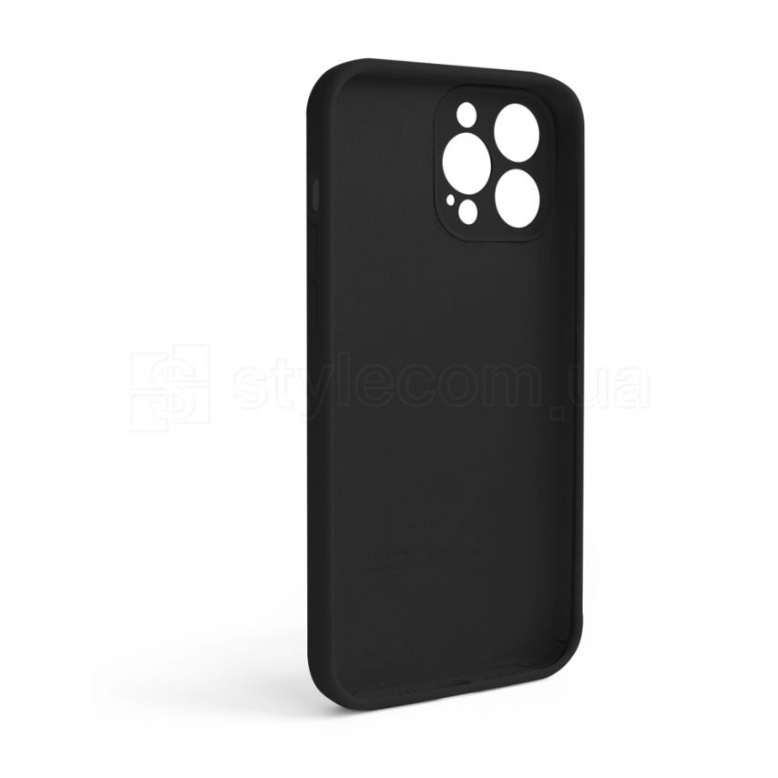 Чехол Full Silicone Case для Apple iPhone 13 Pro Max black (18) закрытая камера (без логотипа)