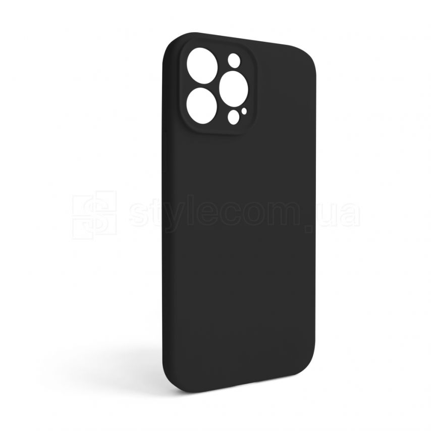 Чохол Full Silicone Case для Apple iPhone 13 Pro Max black (18) закрита камера (без логотипу)