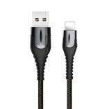 Кабель USB XO NB138 Lightning Quick Charge 2A dark green/grey - купити за 163.60 грн у Києві, Україні