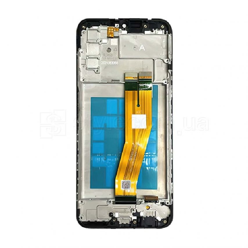 Дисплей (LCD) для Samsung Galaxy A03s/A037 (2021) с тачскрином и рамкой black Service Original (PN:GH81-21232A)