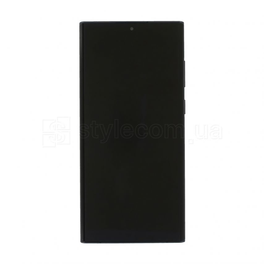 Дисплей (LCD) для Samsung Galaxy S22 Ultra/S908 (2022) з тачскріном та рамкою black Service Original (PN:GH82-27489A)