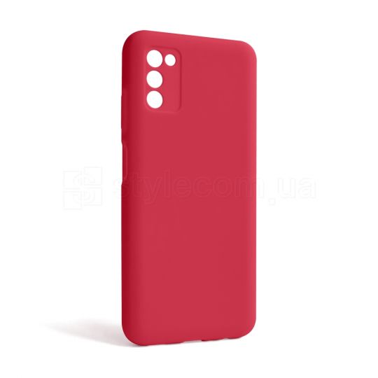 Чохол Full Silicone Case для Samsung Galaxy A03s/A037 (2021) rose red (42) (без логотипу)