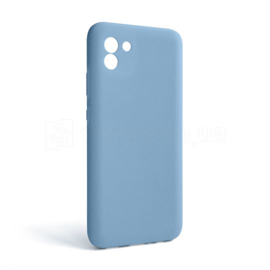 Чехол Full Silicone Case для Samsung Galaxy A03/A035 (2021) light blue (05) (без логотипа)