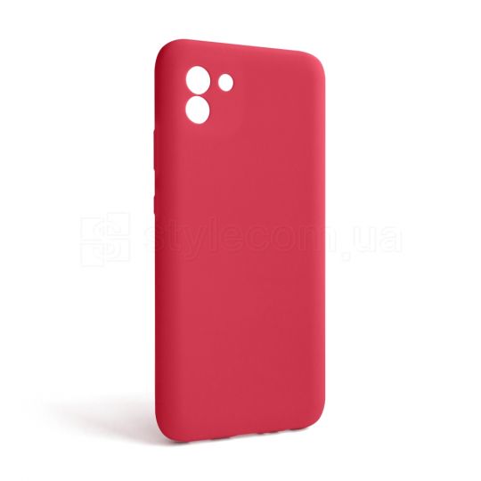 Чехол Full Silicone Case для Samsung Galaxy A03/A035 (2021) rose red (42) (без логотипа)