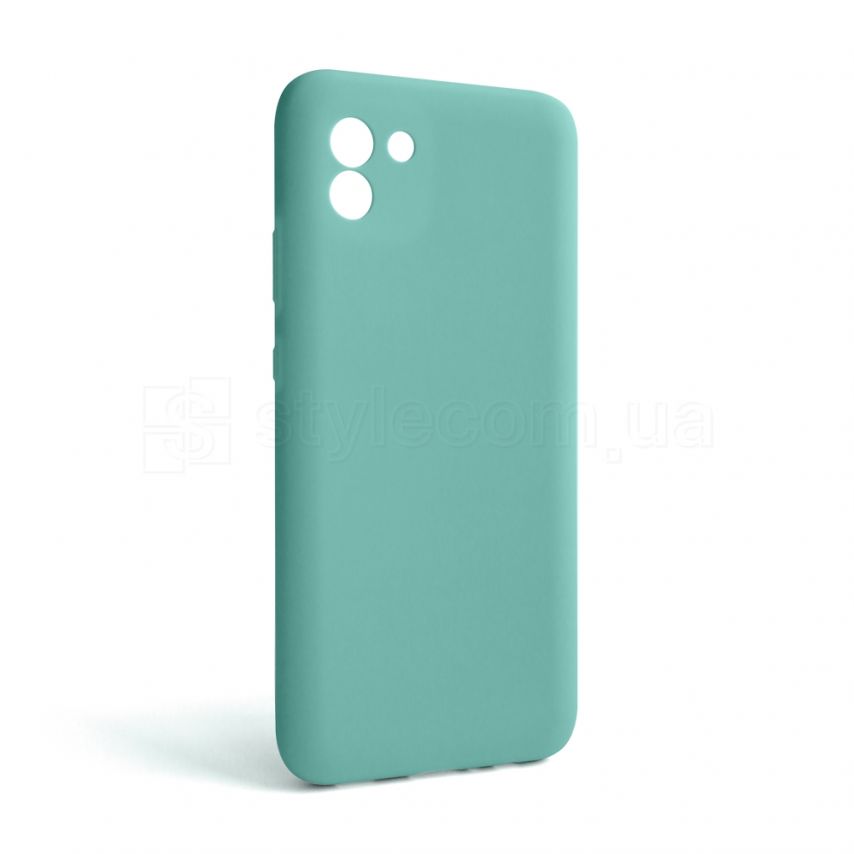 Чехол Full Silicone Case для Samsung Galaxy A03/A035 (2021) turquoise (17) (без логотипа)
