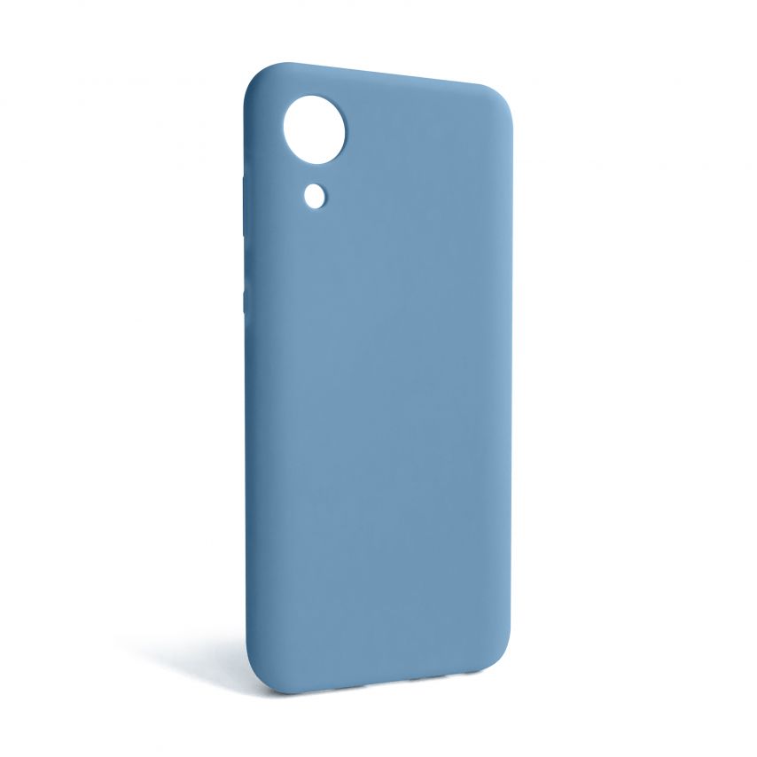Чехол Full Silicone Case для Samsung Galaxy A03 Core/A032 (2021) light blue (05) (без логотипа)