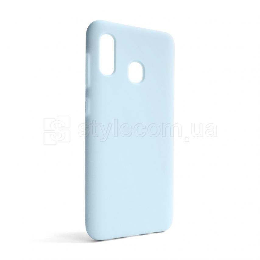 Чехол Full Silicone Case для Samsung Galaxy A30/A305 (2019) light blue (05) (без логотипа)