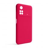 Чохол Full Silicone Case для Xiaomi Poco M4 Pro 5G fluorescent rose (37) (без логотипу)