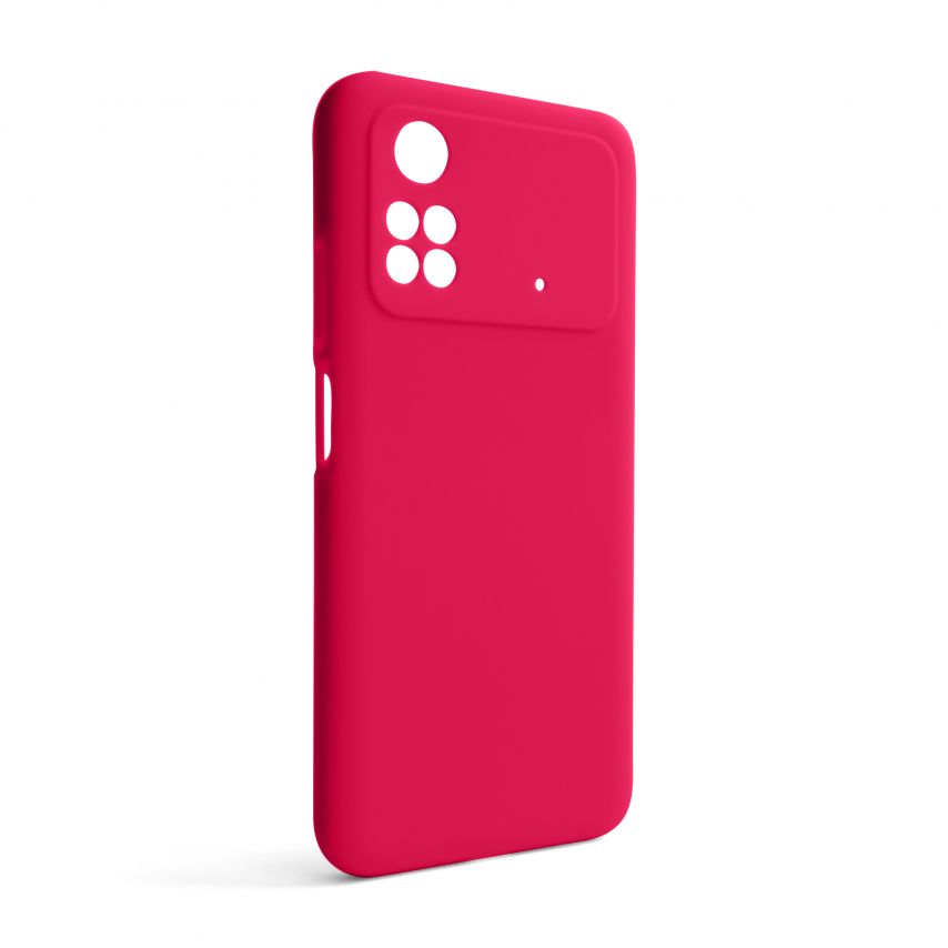 Чохол Full Silicone Case для Xiaomi Poco M4 Pro 5G fluorescent rose (37) (без логотипу)