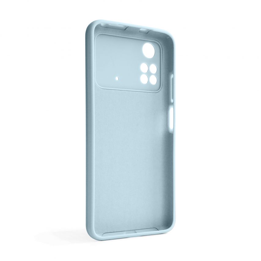 Чехол Full Silicone Case для Xiaomi Poco M4 Pro 5G light blue (05) (без логотипа)