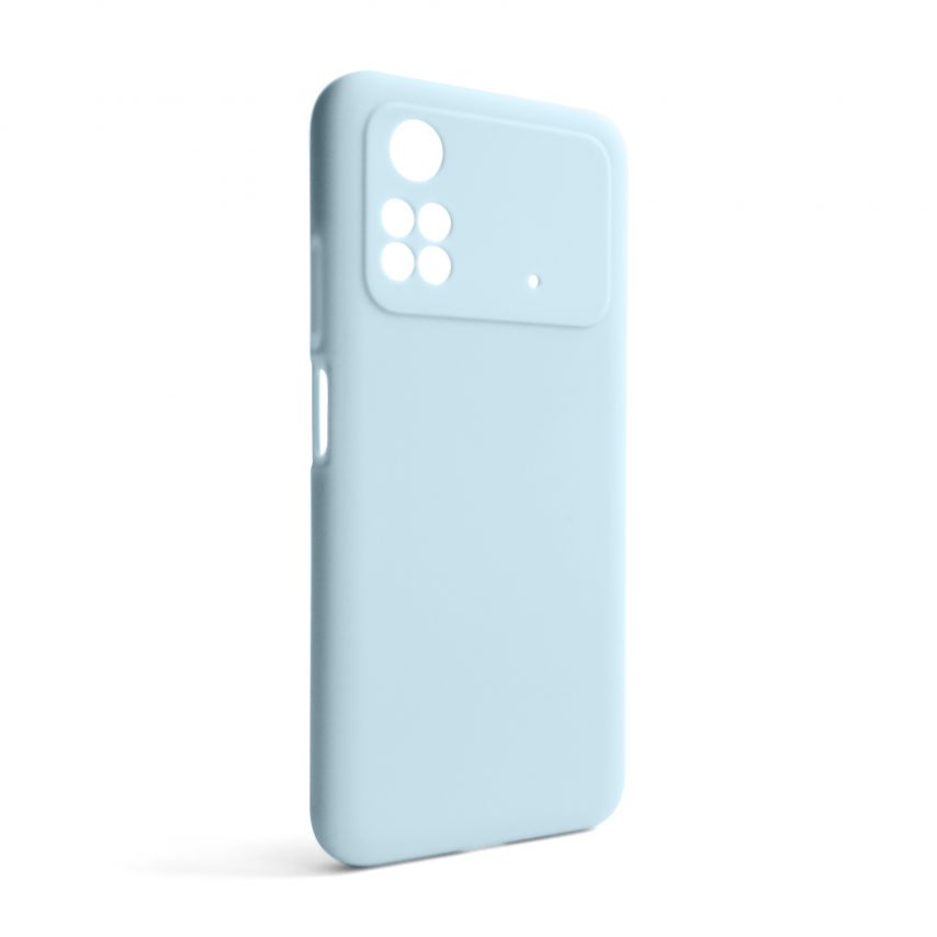 Чехол Full Silicone Case для Xiaomi Poco M4 Pro 5G light blue (05) (без логотипа)