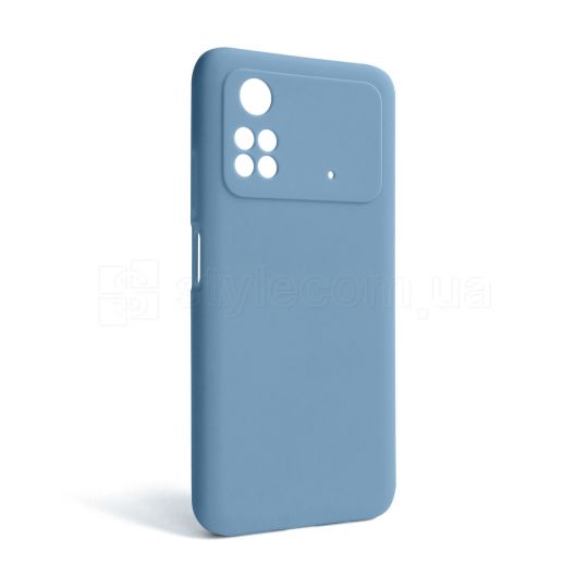 Чохол Full Silicone Case для Xiaomi Poco M4 Pro 5G light blue (05) (без логотипу)