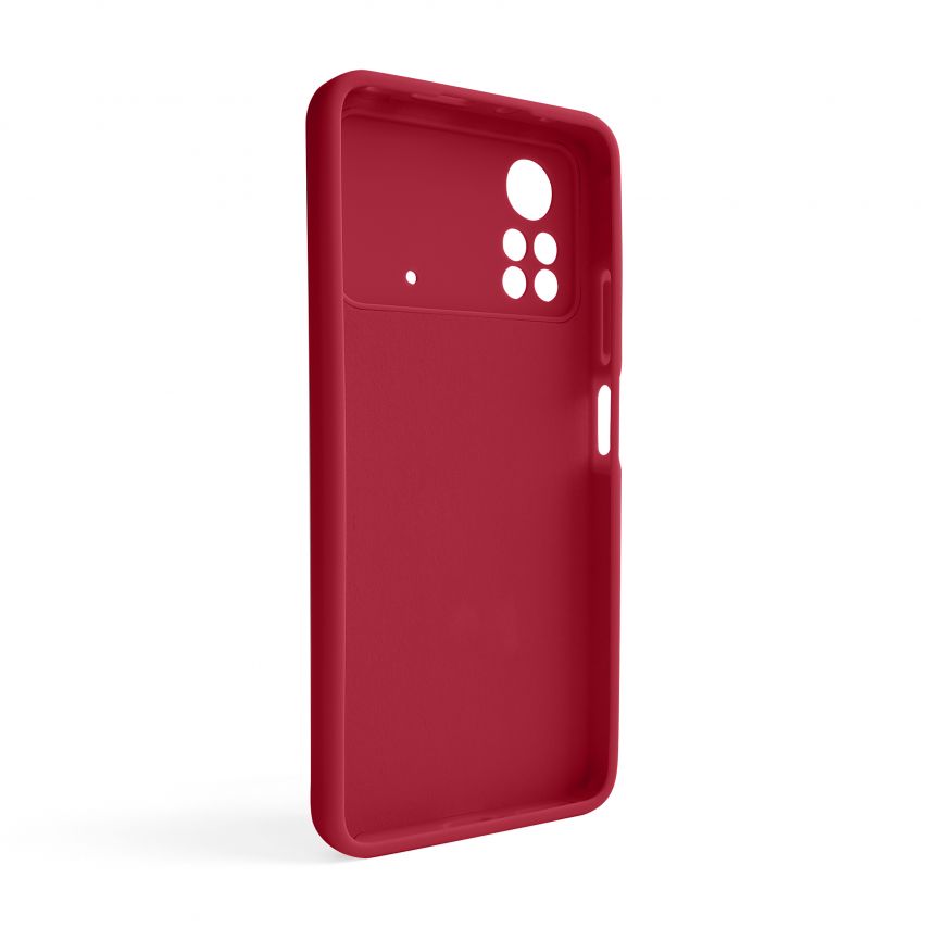 Чехол Full Silicone Case для Xiaomi Poco X4 Pro fluorescent rose (37) (без логотипа)