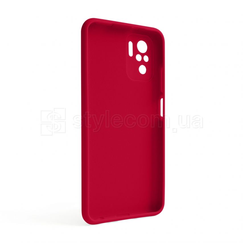 Чехол Full Silicone Case для Xiaomi Redmi Note 10 4G rose red (42) (без логотипа)