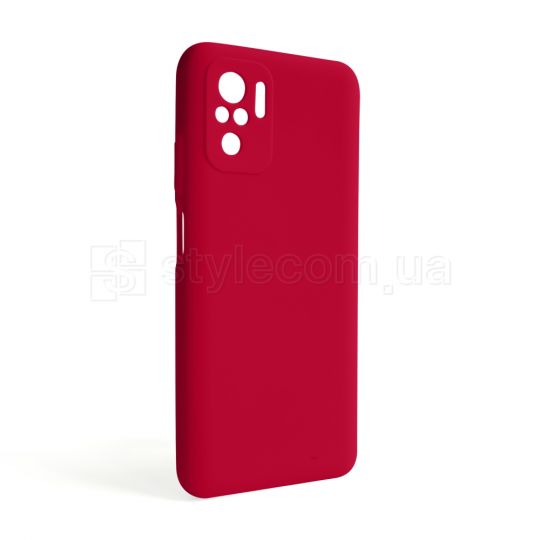 Чехол Full Silicone Case для Xiaomi Redmi Note 10 4G rose red (42) (без логотипа)