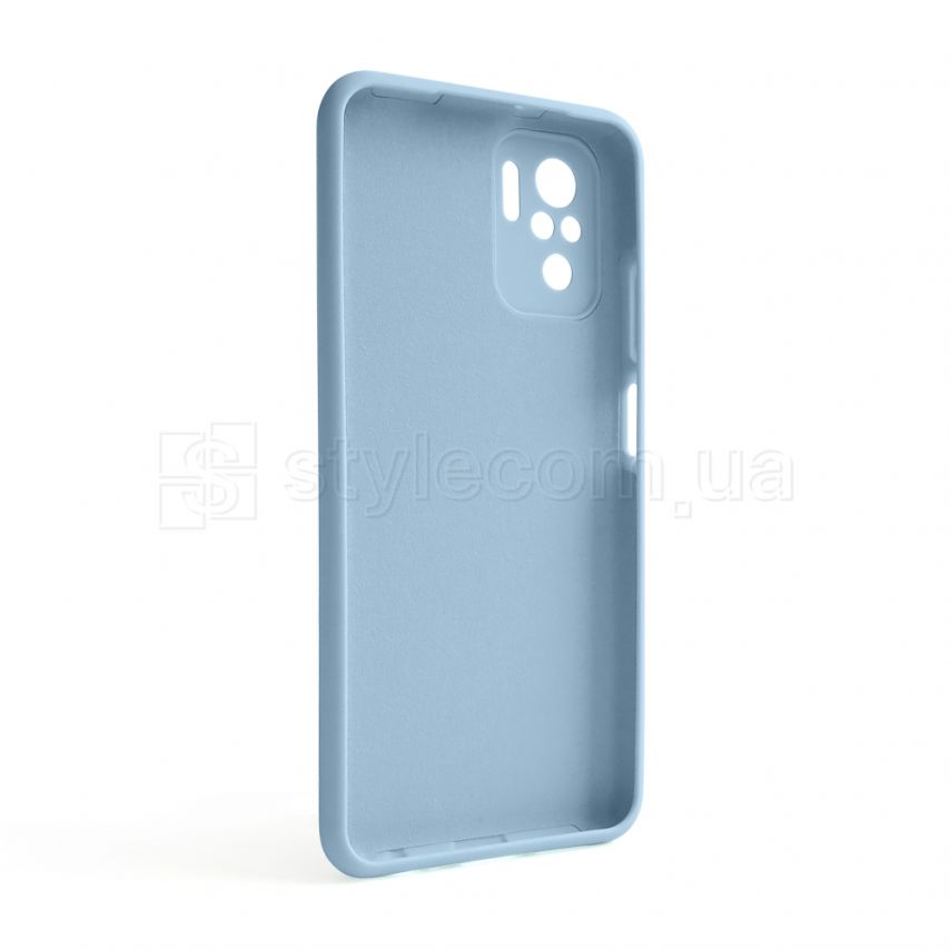Чехол Full Silicone Case для Xiaomi Redmi Note 10 4G light blue (05) (без логотипа)