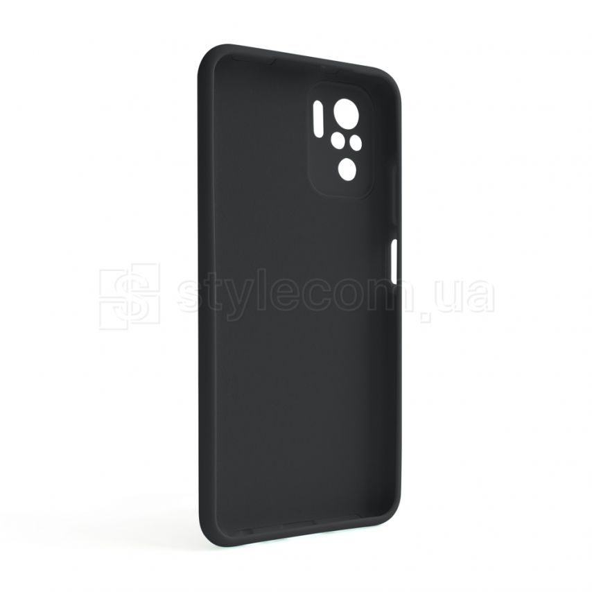 Чехол Full Silicone Case для Xiaomi Redmi Note 10 4G black (18) (без логотипа)