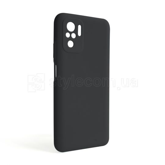 Чохол Full Silicone Case для Xiaomi Redmi Note 10 4G black (18) (без логотипу)