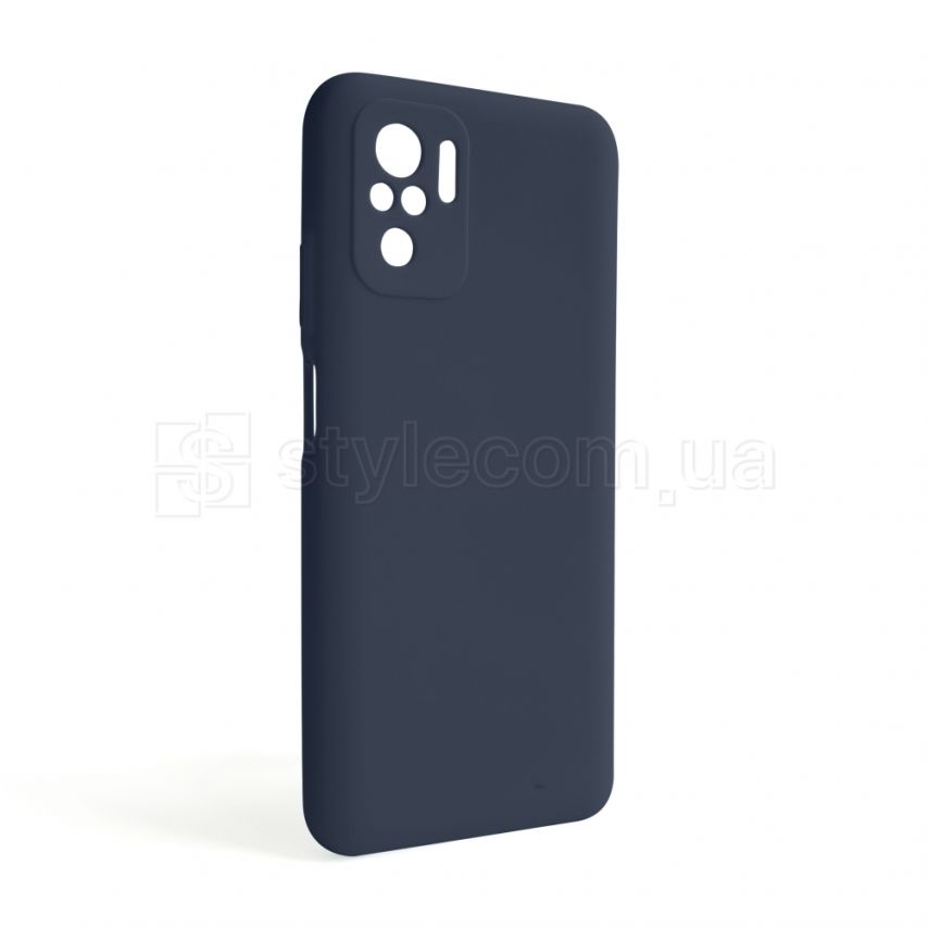 Чехол Full Silicone Case для Xiaomi Redmi Note 10 4G dark blue (08) (без логотипа)
