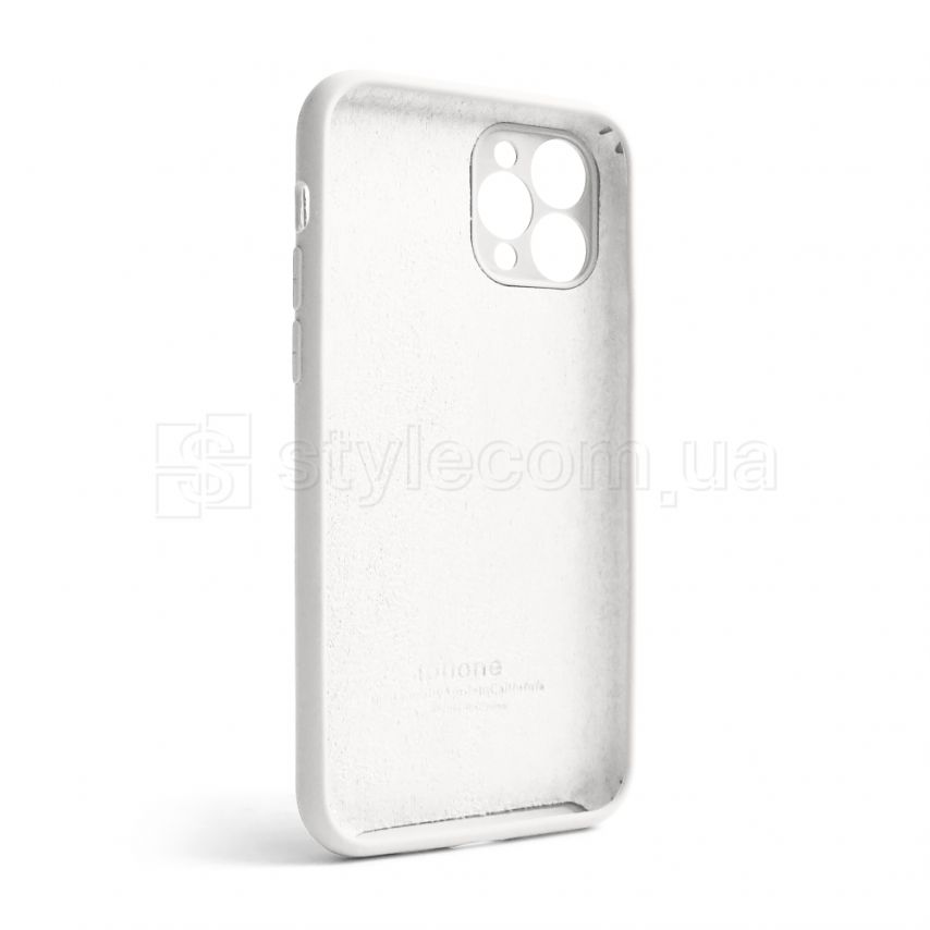 Чехол Full Silicone Case для Apple iPhone 11 Pro white (09) закрытая камера