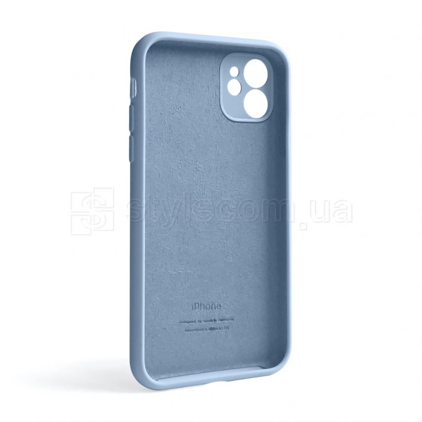 Чехол Full Silicone Case для Apple iPhone 11 light blue (05) закрытая камера