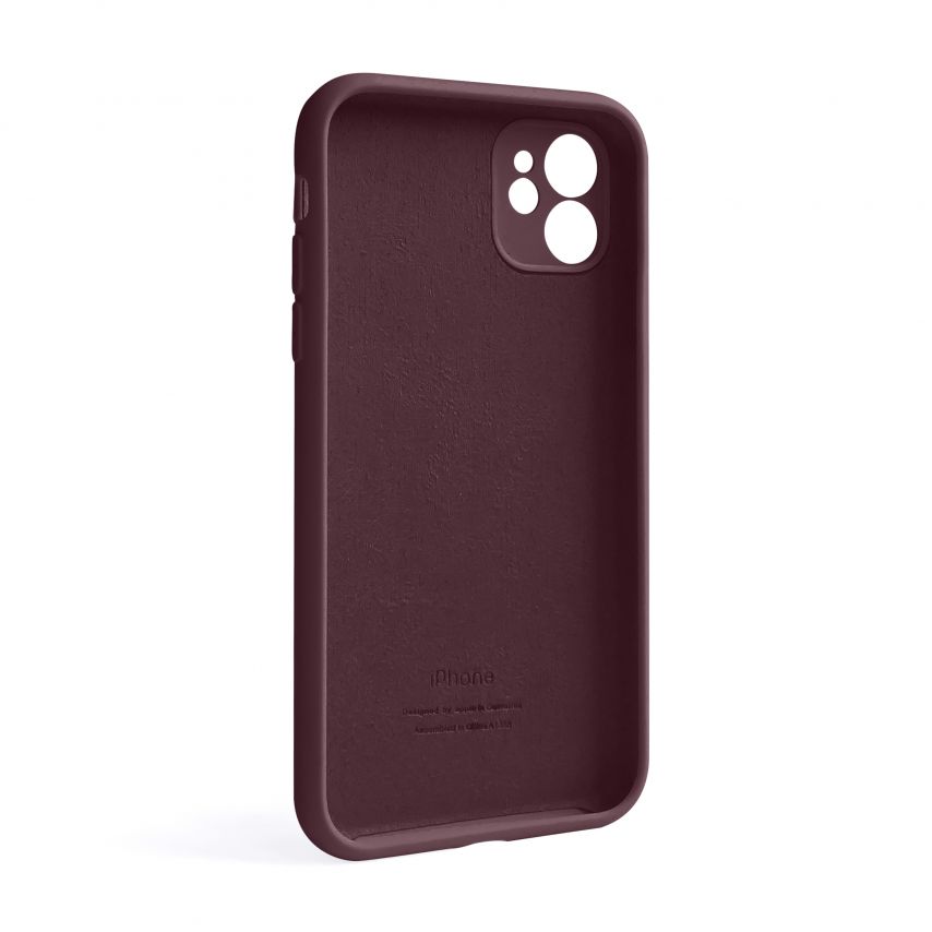 Чохол Full Silicone Case для Apple iPhone 11 maroon (42) закрита камера