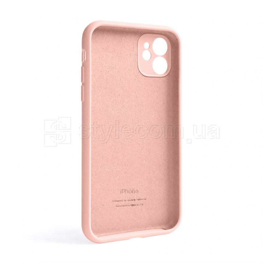 Чехол Full Silicone Case для Apple iPhone 11 light pink (12) закрытая камера