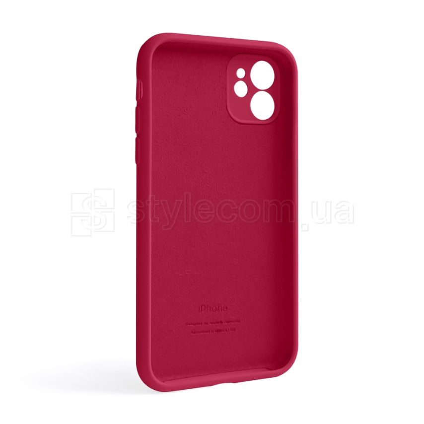 Чехол Full Silicone Case для Apple iPhone 11 rose red (37) закрытая камера
