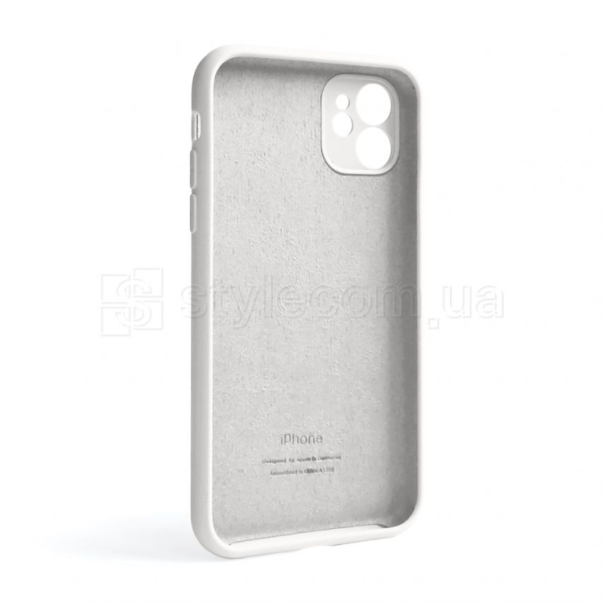 Чехол Full Silicone Case для Apple iPhone 11 white (09) закрытая камера