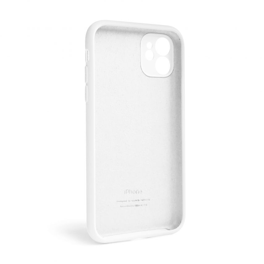 Чехол Full Silicone Case для Apple iPhone 11 white (09) закрытая камера