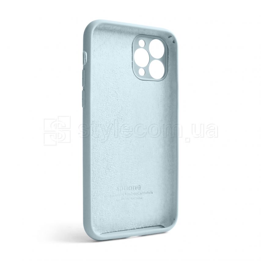 Чехол Full Silicone Case для Apple iPhone 11 Pro sky blue (58) закрытая камера
