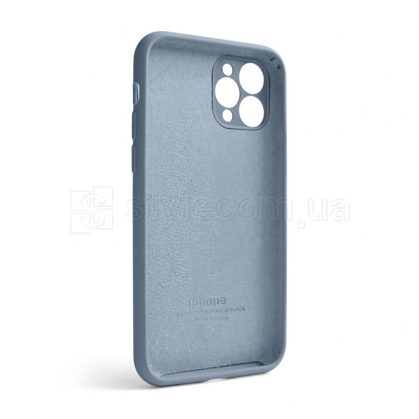 Чехол Full Silicone Case для Apple iPhone 11 Pro sierra blue (62) закрытая камера