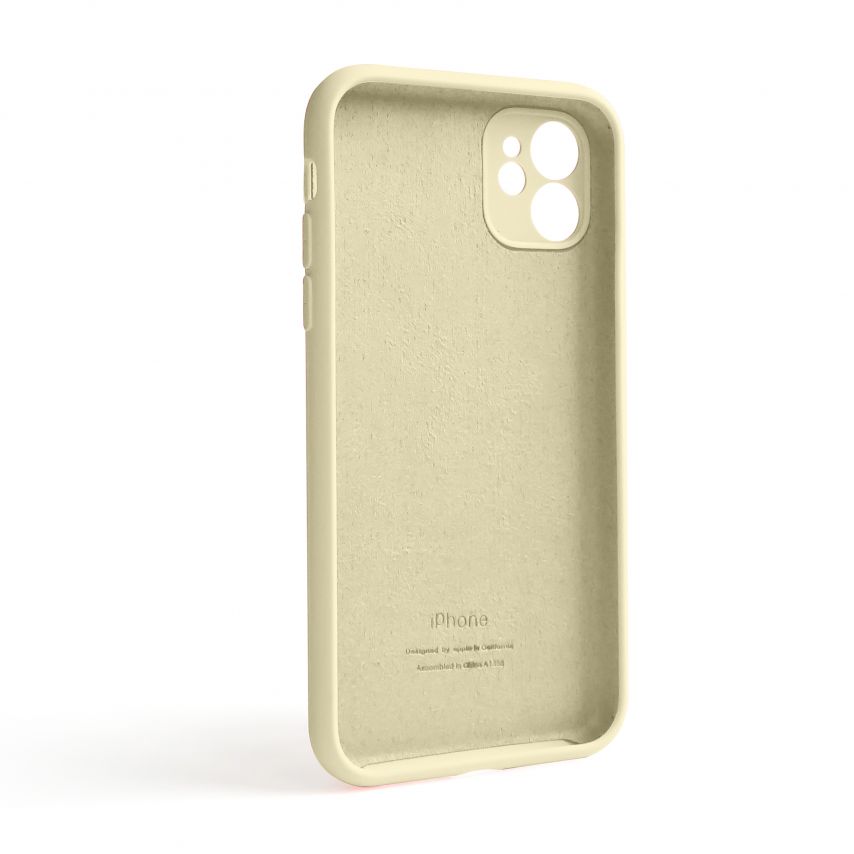 Чехол Full Silicone Case для Apple iPhone 11 antique white (10) закрытая камера