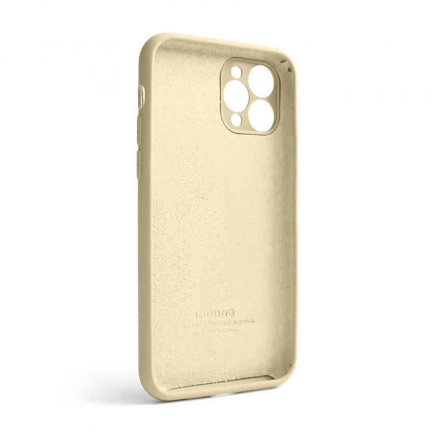 Чехол Full Silicone Case для Apple iPhone 11 Pro antique white (10) закрытая камера
