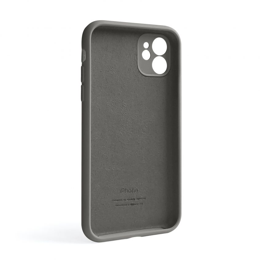 Чехол Full Silicone Case для Apple iPhone 11 dark grey (15) закрытая камера