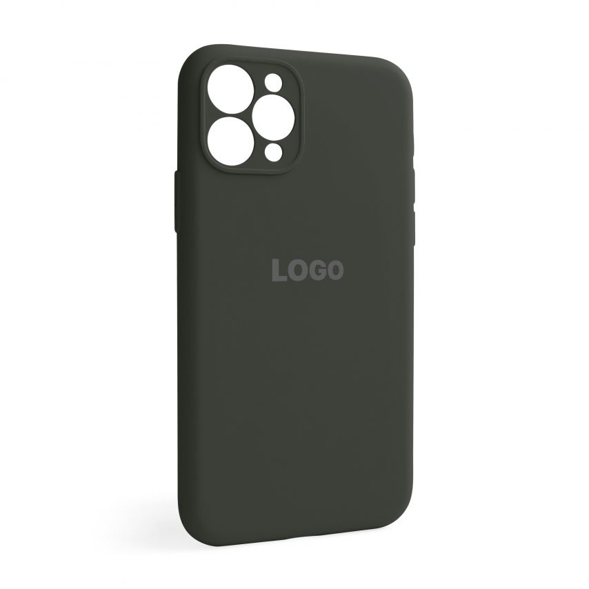 Чехол Full Silicone Case для Apple iPhone 11 Pro dark olive (35) закрытая камера
