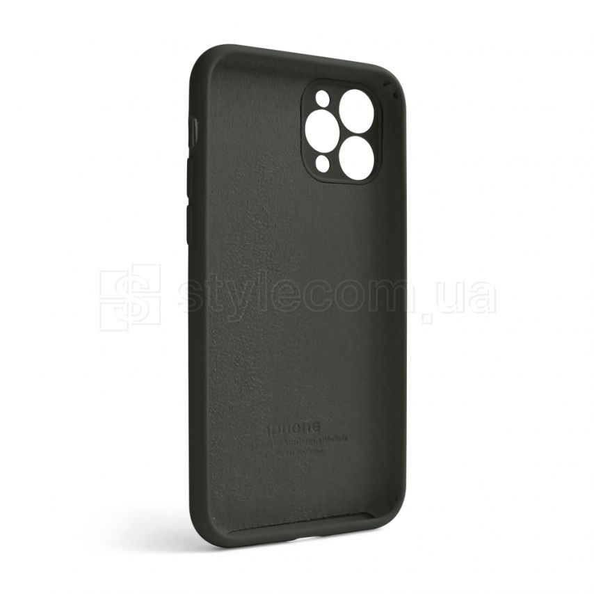 Чехол Full Silicone Case для Apple iPhone 11 Pro dark olive (35) закрытая камера