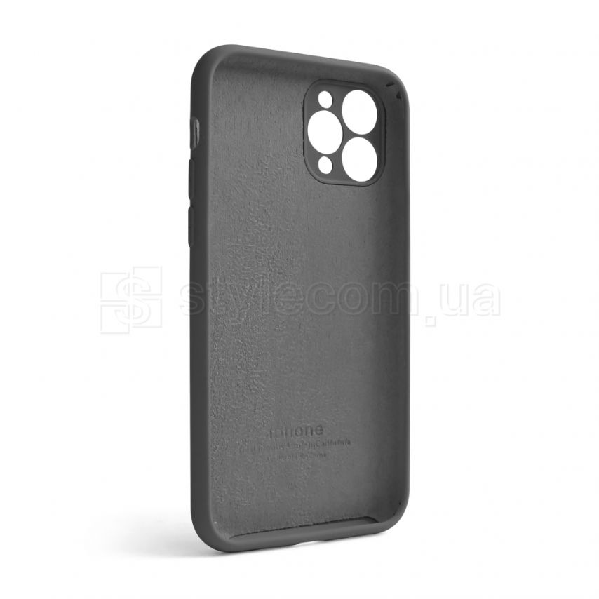 Чехол Full Silicone Case для Apple iPhone 11 Pro dark grey (15) закрытая камера