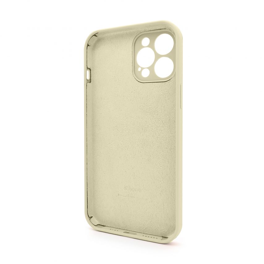 Чехол Full Silicone Case для Apple iPhone 12 Pro Max antique white (10) закрытая камера