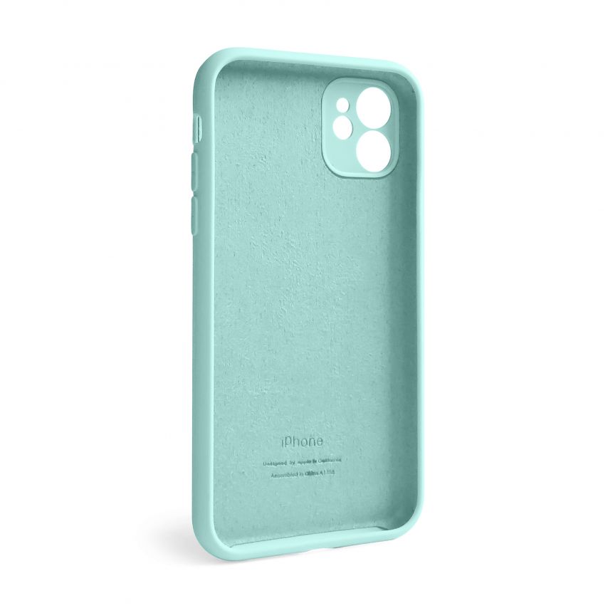Чехол Full Silicone Case для Apple iPhone 12 new blue (67) закрытая камера