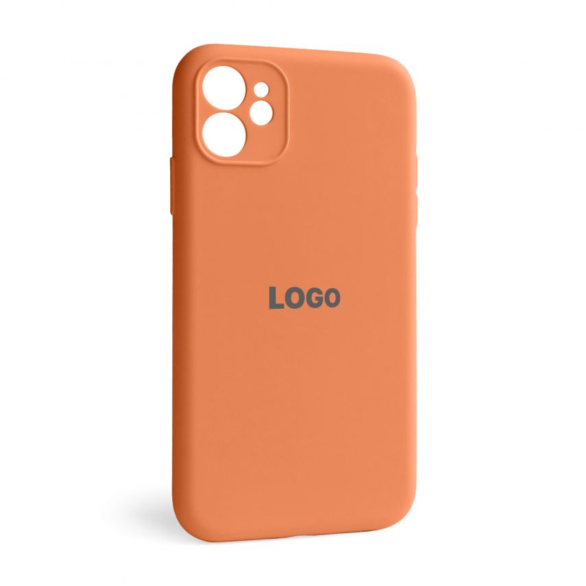 Чехол Full Silicone Case для Apple iPhone 12 new peach (66) закрытая камера