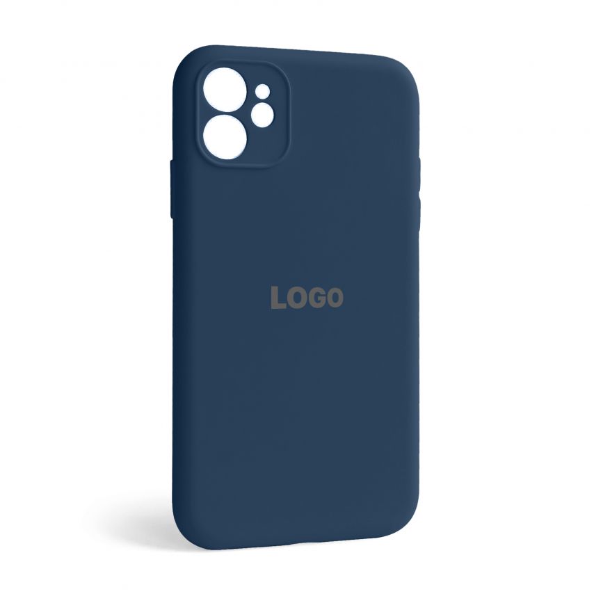 Чехол Full Silicone Case для Apple iPhone 12 deep navy (68) закрытая камера